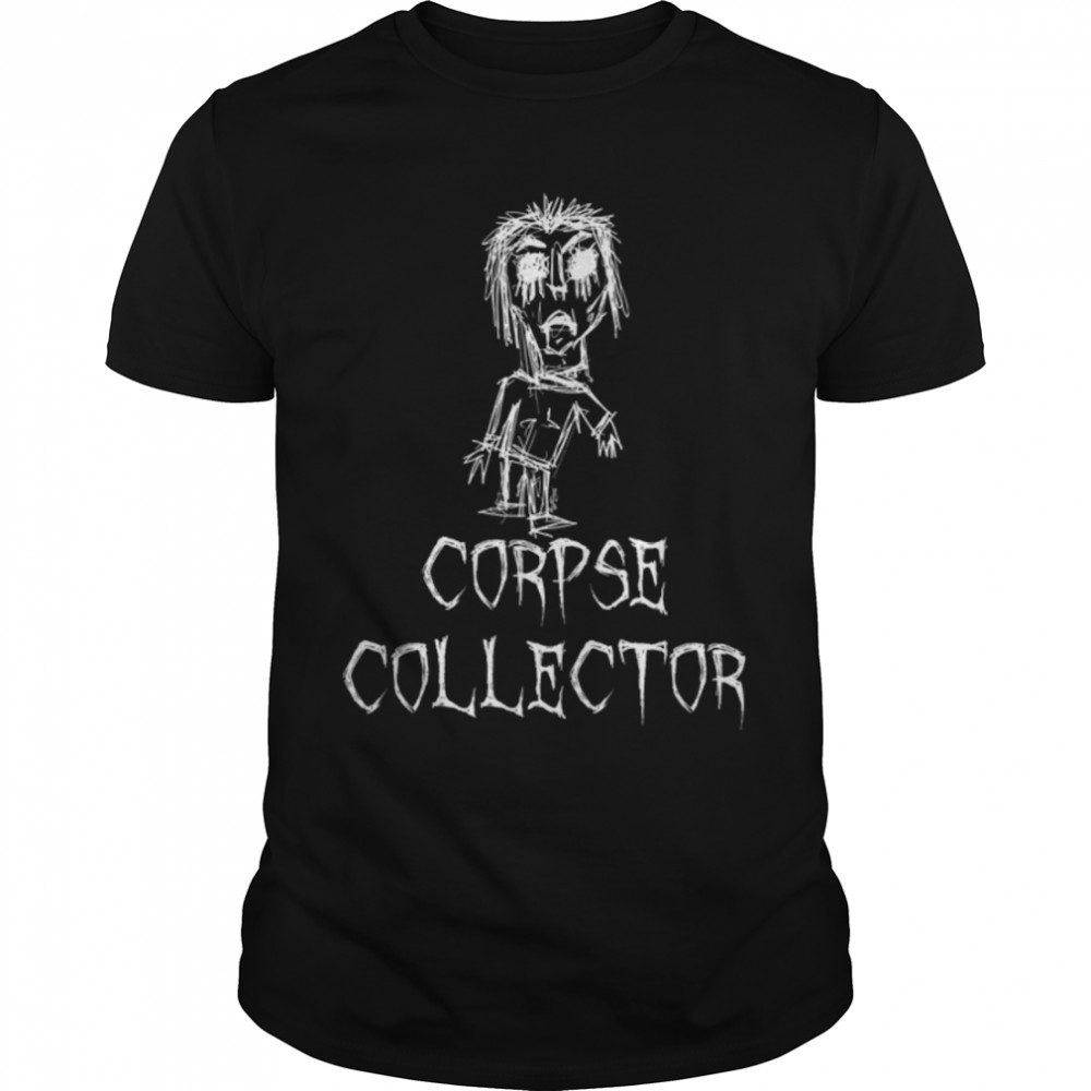 Corpse Collector Halloween Costume Word Design T-Shirt B0B7F2DTF9