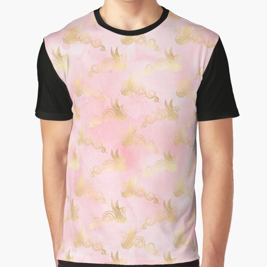 Cosmic golden peach world Graphic T-Shirt