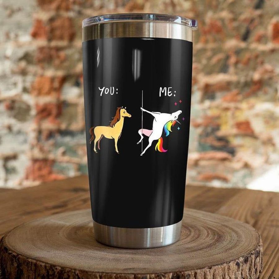 Couple Unicorn Pole Dancing Gift For Lover Day Travel Tumbler