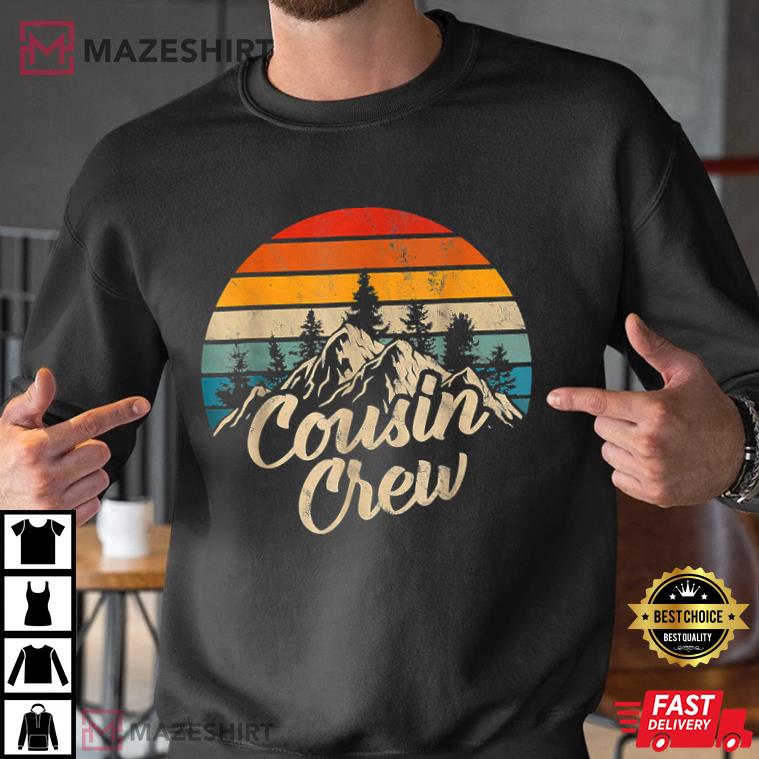 Cousin Crew Camping Outdoor Sunset Summer Camp T-Shirt