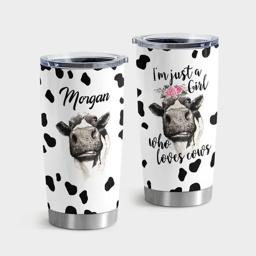 Cow Insulated Tumbler, Cow Just A Girl Who Loves Cow Tumbler Tumbler Cup 20oz , Tumbler Cup 30oz, Straight Tumbler 20oz