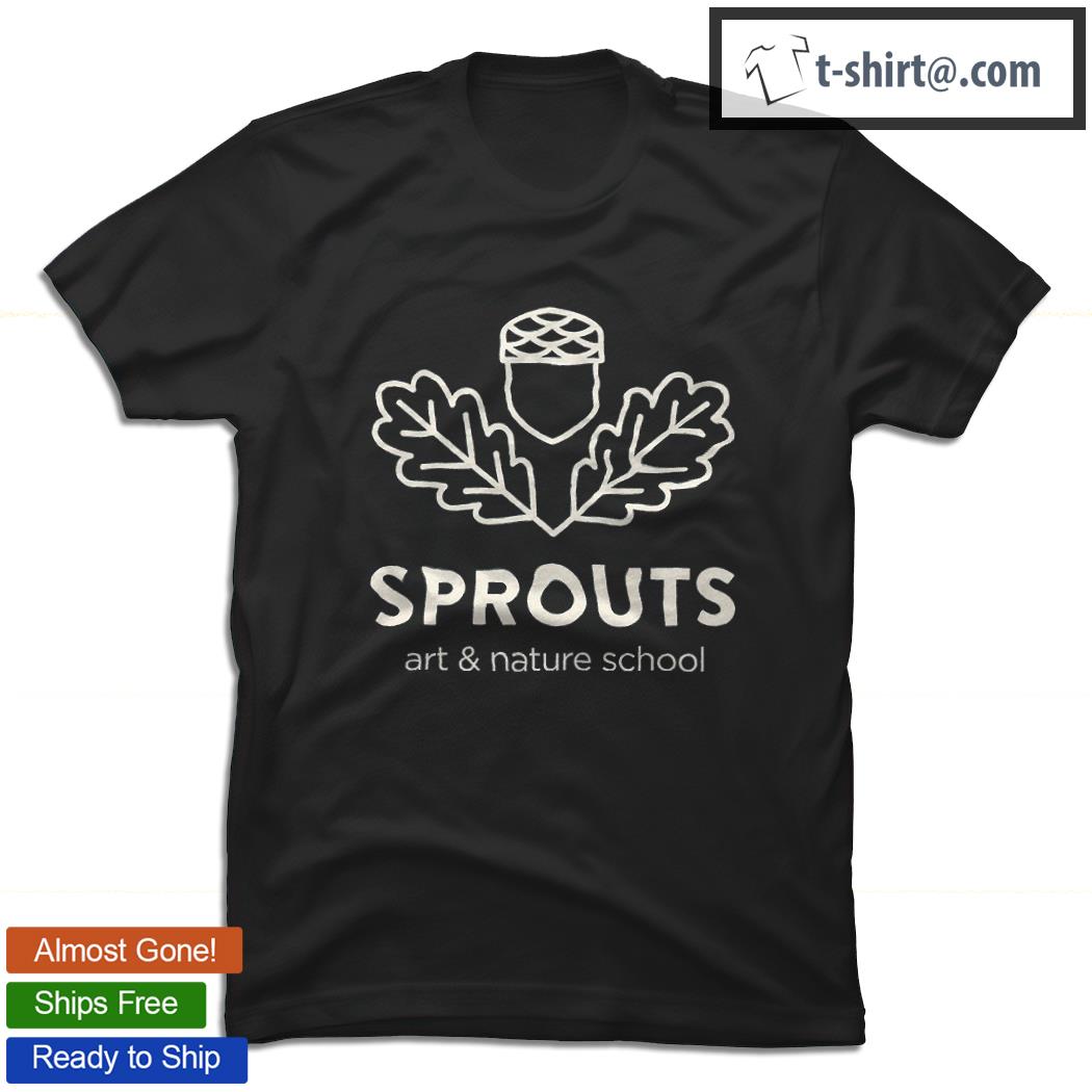 Cream Acorn and Oak Leaf Sprouts art and nature school shirt
