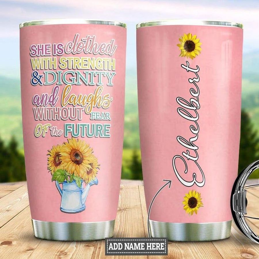 Croos Faith Sunflower Personalized 19 Gift For Lover Day Travel Tumbler