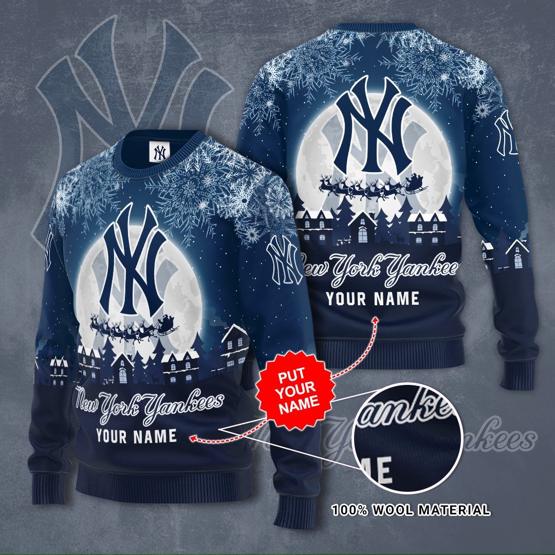 Custom Name New York Yankees Christmas night Sweater