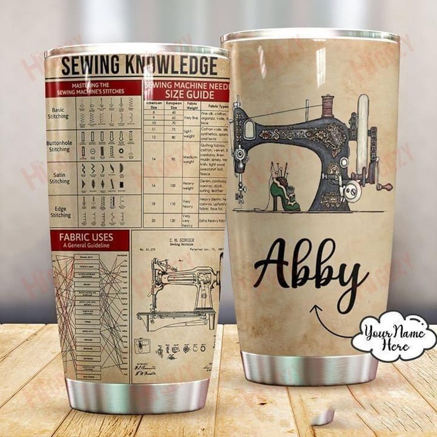 Custom Name Sewing Knowledge Gift For Lover Day Travel Tumbler