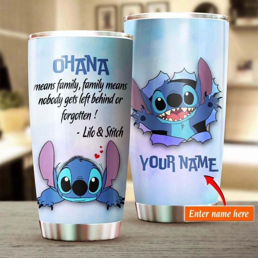 Custom Name Stich And Lilo Disney Gift For Lover Day Travel Tumbler