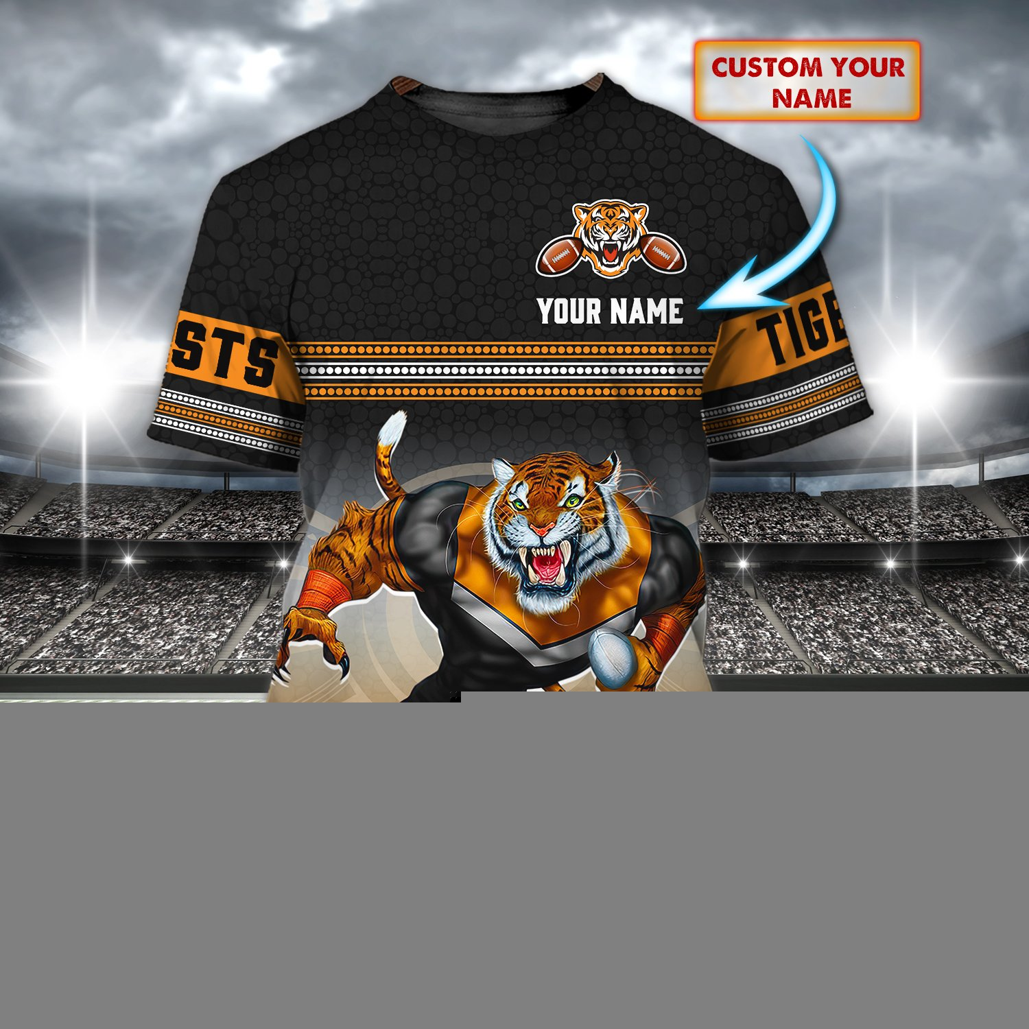 Custom Name Wests Tigers Limited 3D T-Shirt