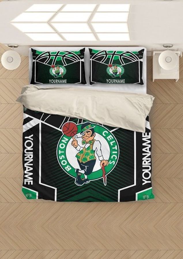 Customize Boston Celtics Bedding Sets Duvet Cover Bedroom, Quilt Bed