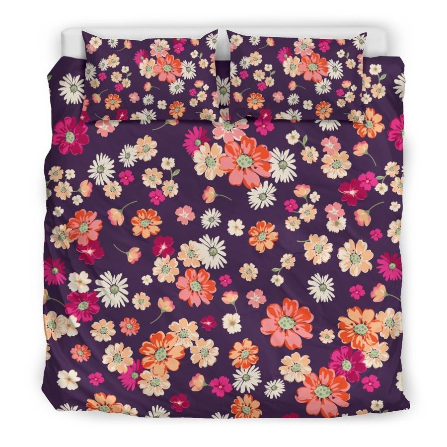 Cute Daisy Colorful Pattern Print Duvet Cover Bedding Set