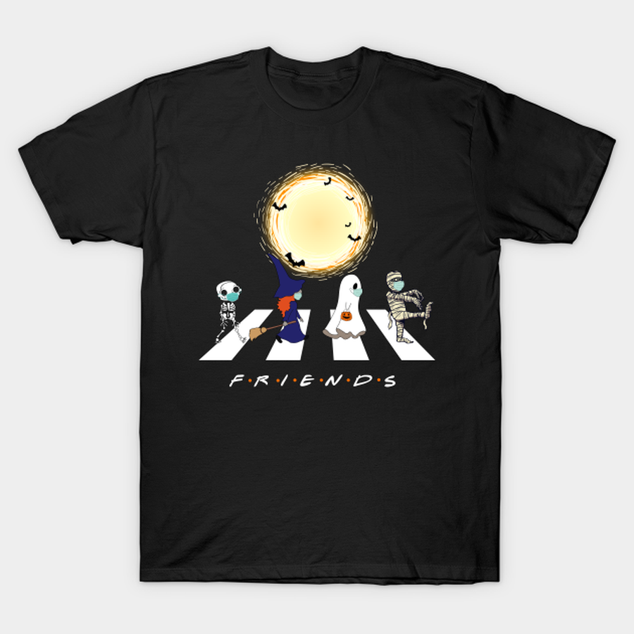 Cute Friends Halloween Road funny T-shirt.png