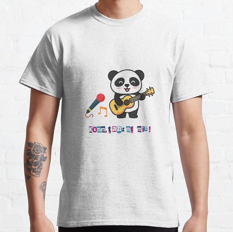 cute funny panda animal design Classic T-Shirt