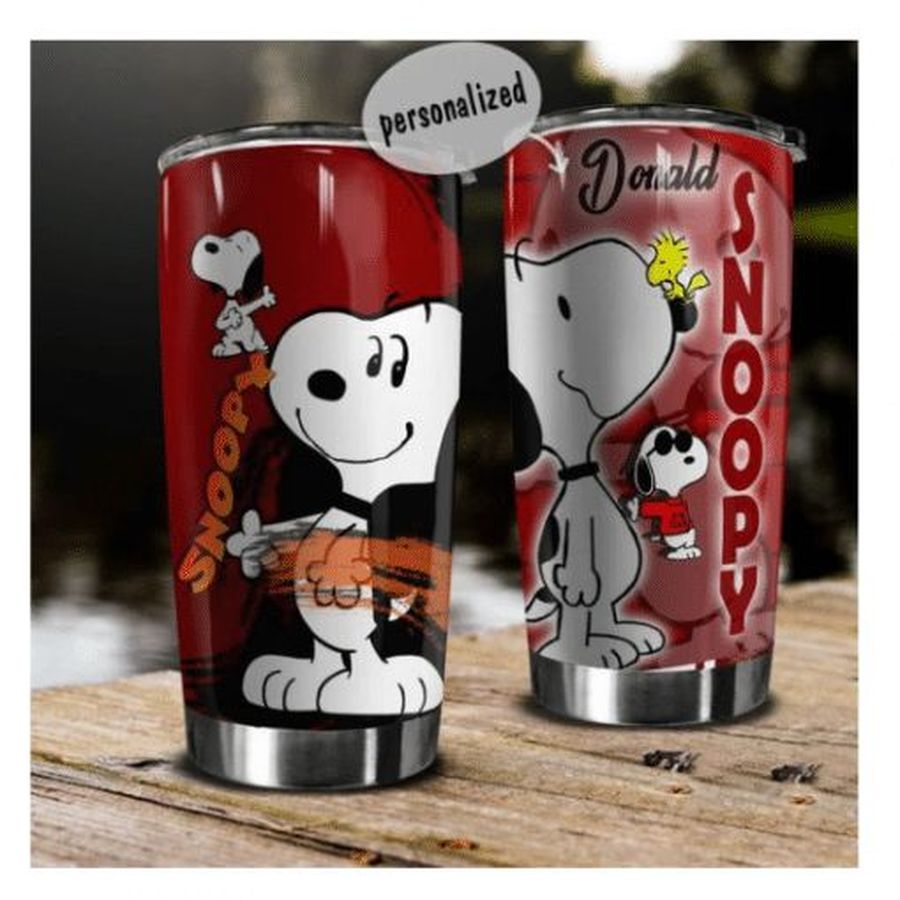 Cute Snoopy Custom Name 102 Gift For Lover Day Travel Tumbler