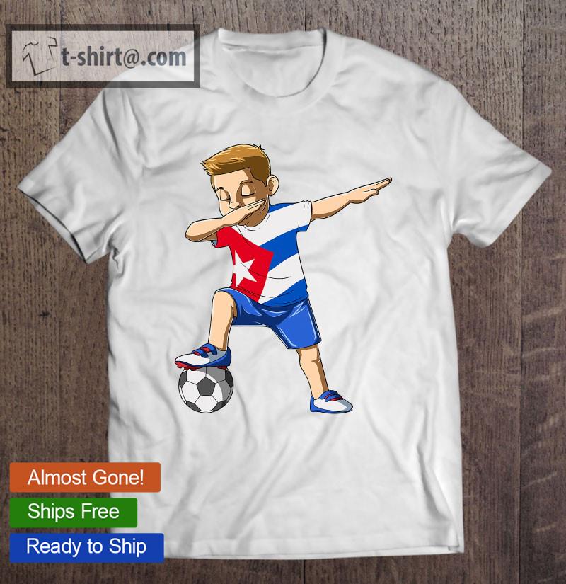 Dabbing Soccer Boy Cuba Jersey Cuban T-shirt
