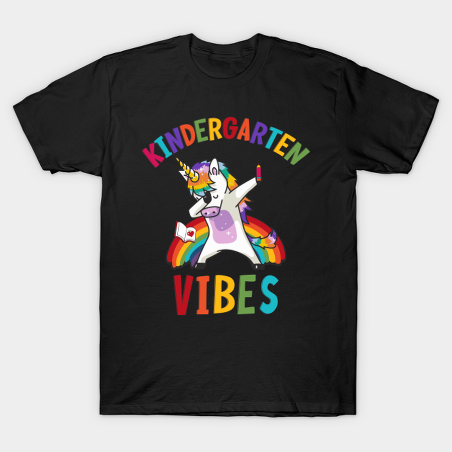 Dabbing Unicorn - Kindergarten Vibes T-shirt, Hoodie, SweatShirt, Long Sleeve.png
