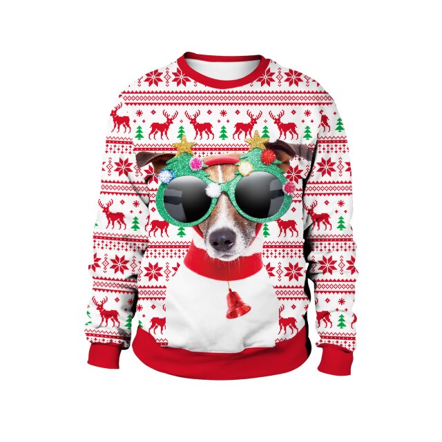 Dachshund with glasses Merry Christmas Sweater