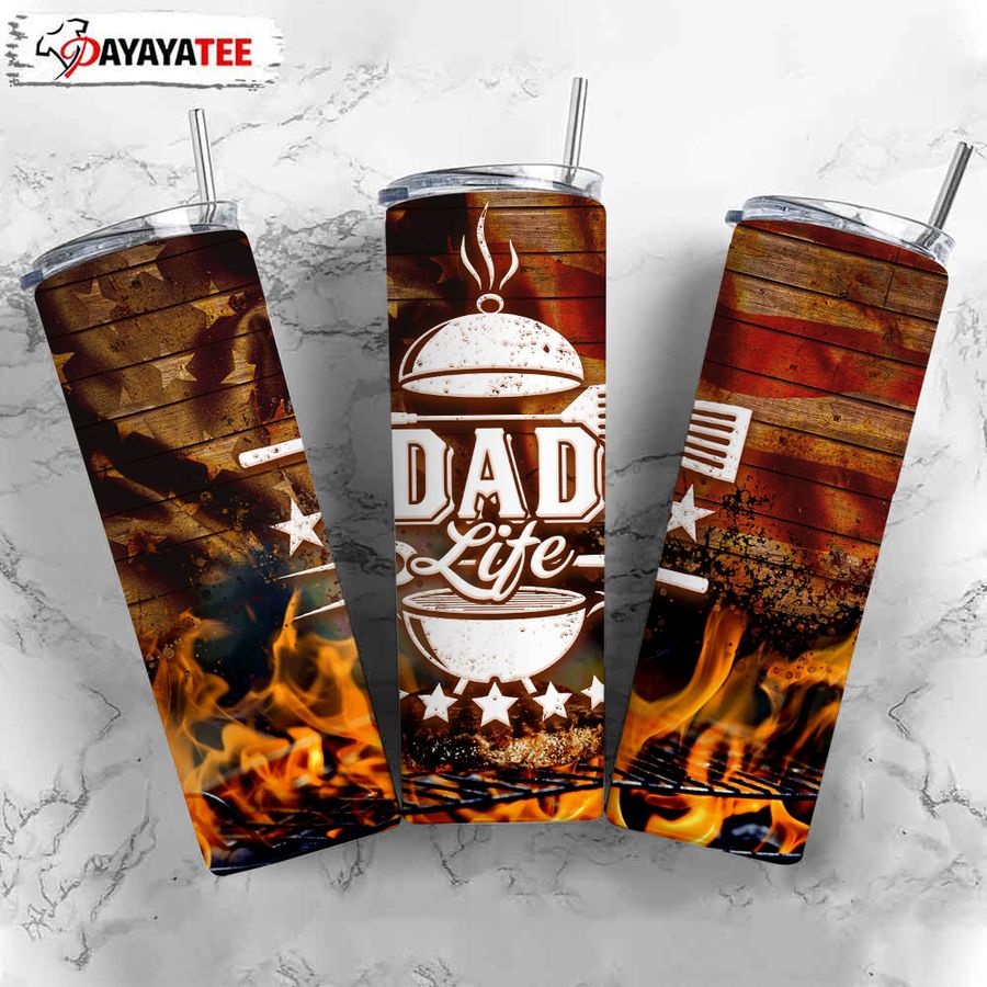 Dad Life BBQ Dad 20oz Stainless Steel Skinny Tumbler