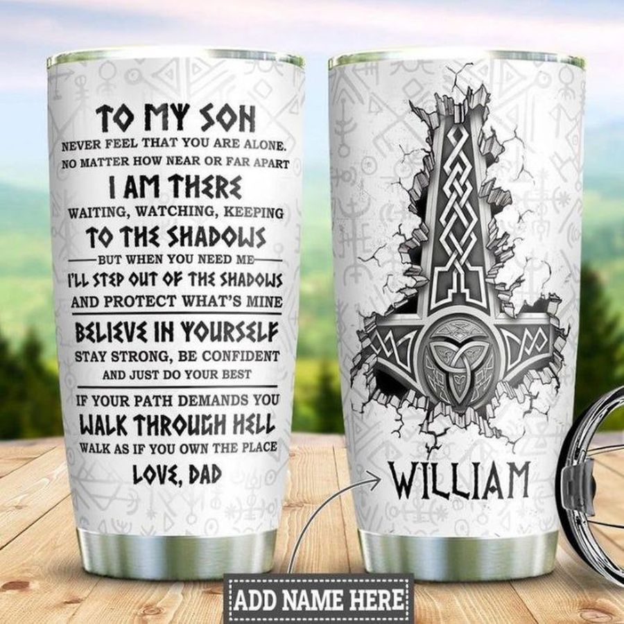 Dad To Son Viking Personalized Gift For Lover Day Travel Tumbler