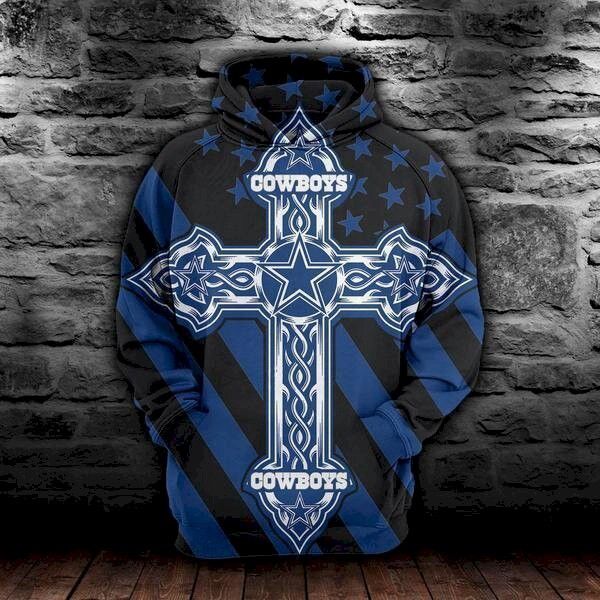 Dallas Cowboys Cross New Full All Over Print S1568 Hoodie