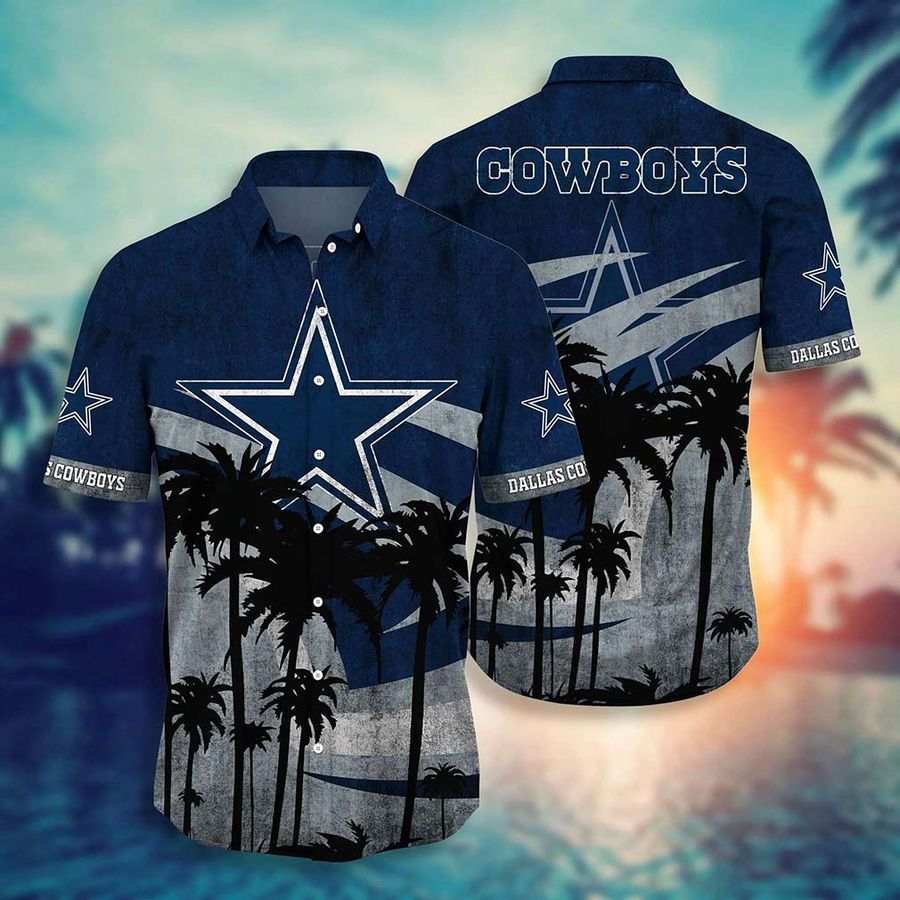 Dallas Cowboys NFL Hawaii Shirt And Short Graphic Tropical Pattern Short Sleeve Hot Summer