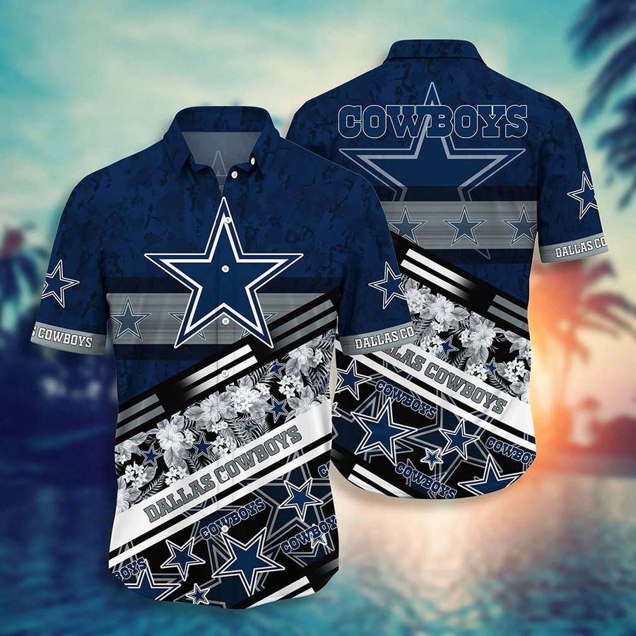 Dallas Cowboys Hawaiian Shirt Tropical Pattern Gift For Beach Trip