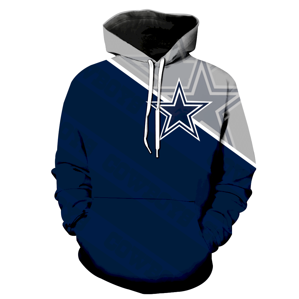 Dallas Cowboys Over Print 1117 Hoodie Zipper