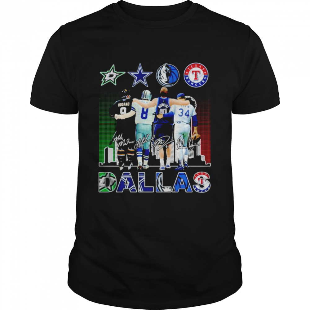 Dallas Sports Teams Players signatures shirt