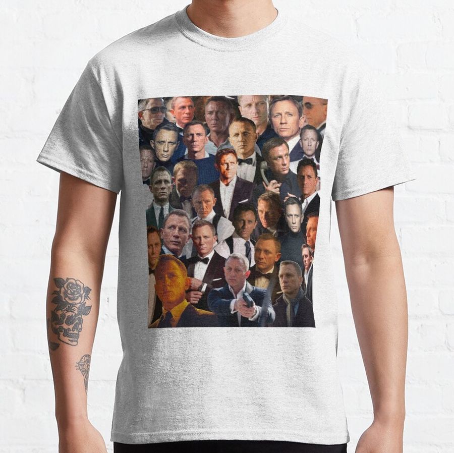 Daniel Craig Photo Collage Classic T-Shirt