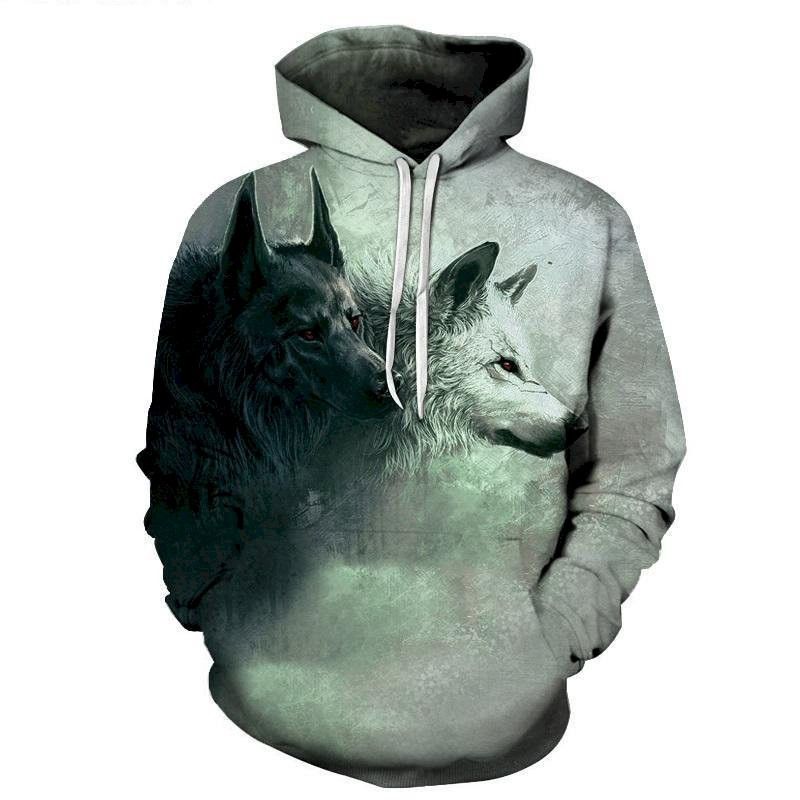 Dark Conscience Wolf 3D Sweatshirt Hoodie Pullover