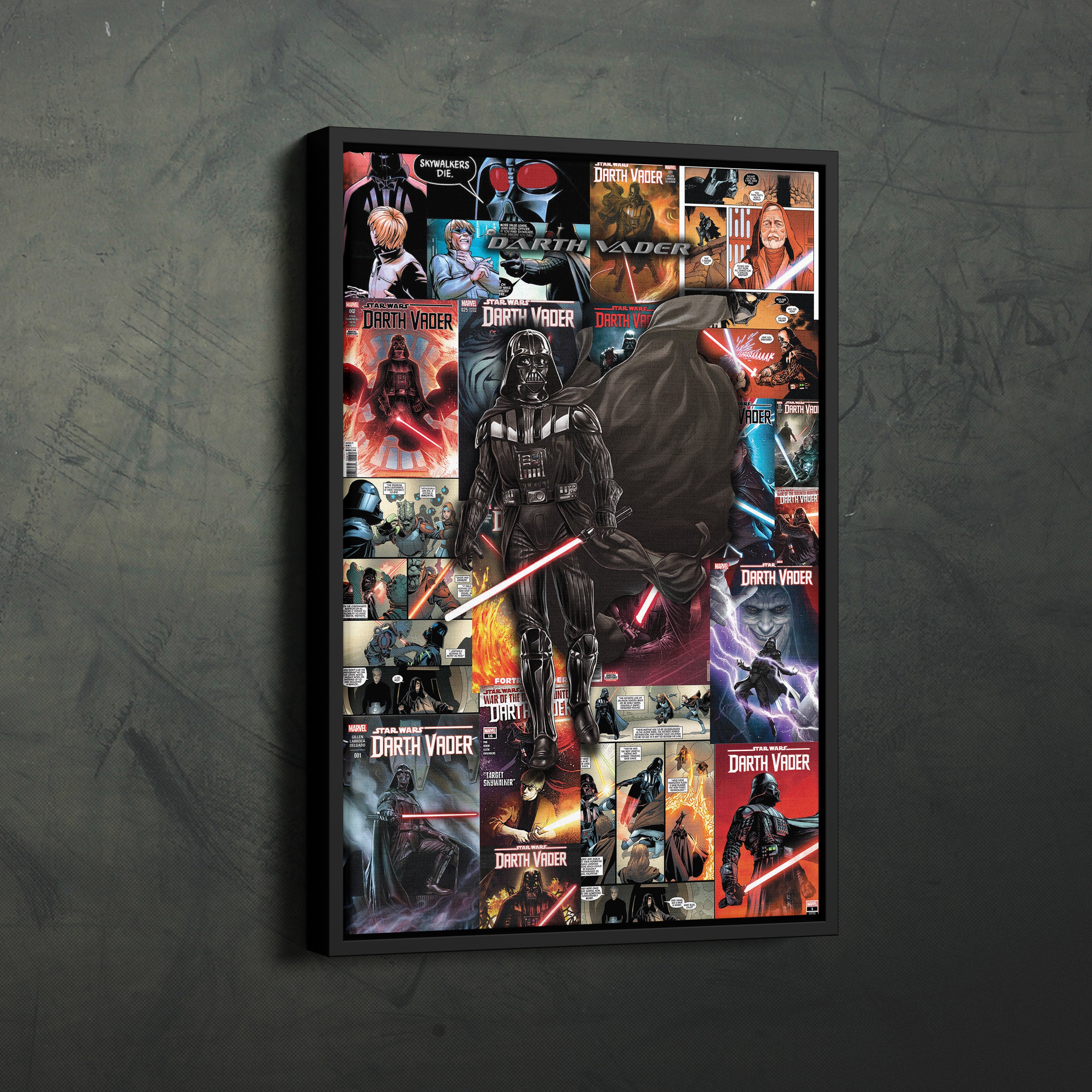 DARTH VADER Poster Collage Art Star Wars Canvas Wall Art Print Home Decor Framed Poster Art