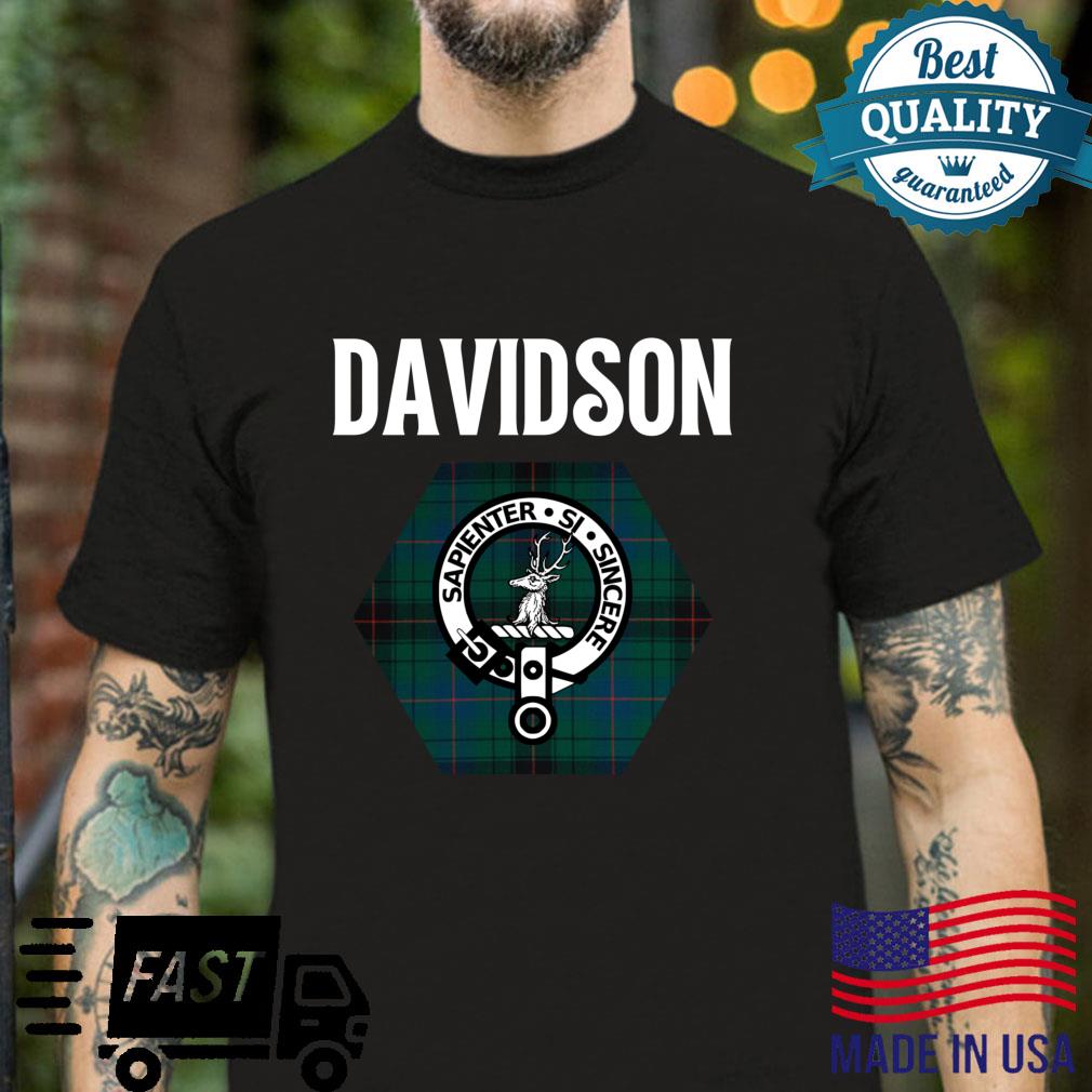 Davidson Clan Scottish Name Coat Of Arms Tartan Shirt