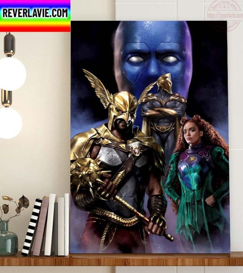 DC Comics Black Adam Official Covers Doctor Fate Hawkman And Cyclone Home Decor Poster Canvas