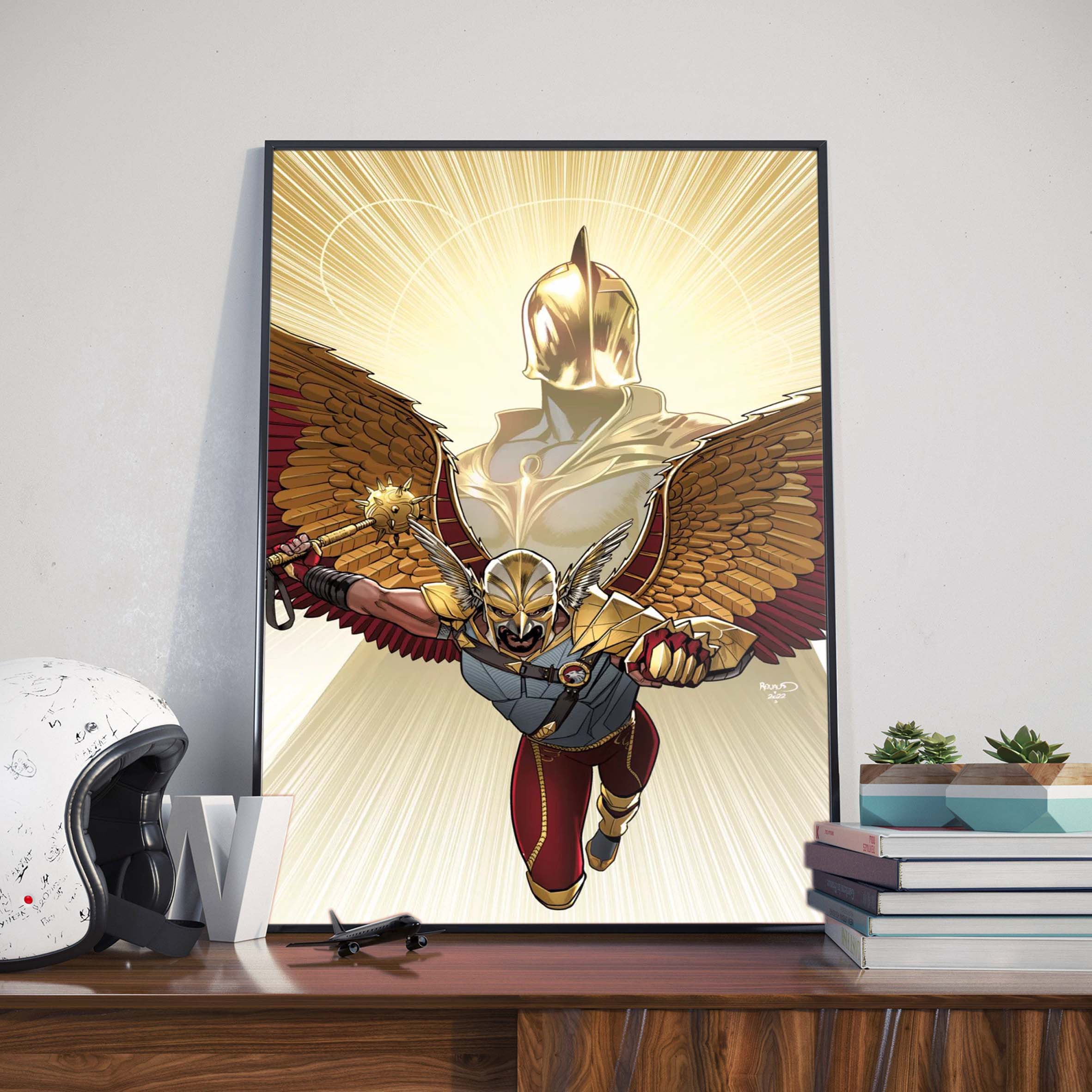 DC Comics Black Adam Official Covers Hawkman Canvas Poster