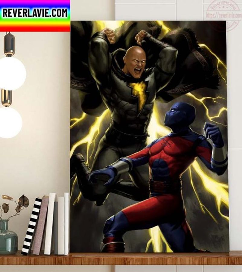 DC Comics Official Covers Black Adam Fight Albert Rothstein Home Decor Poster Canvas