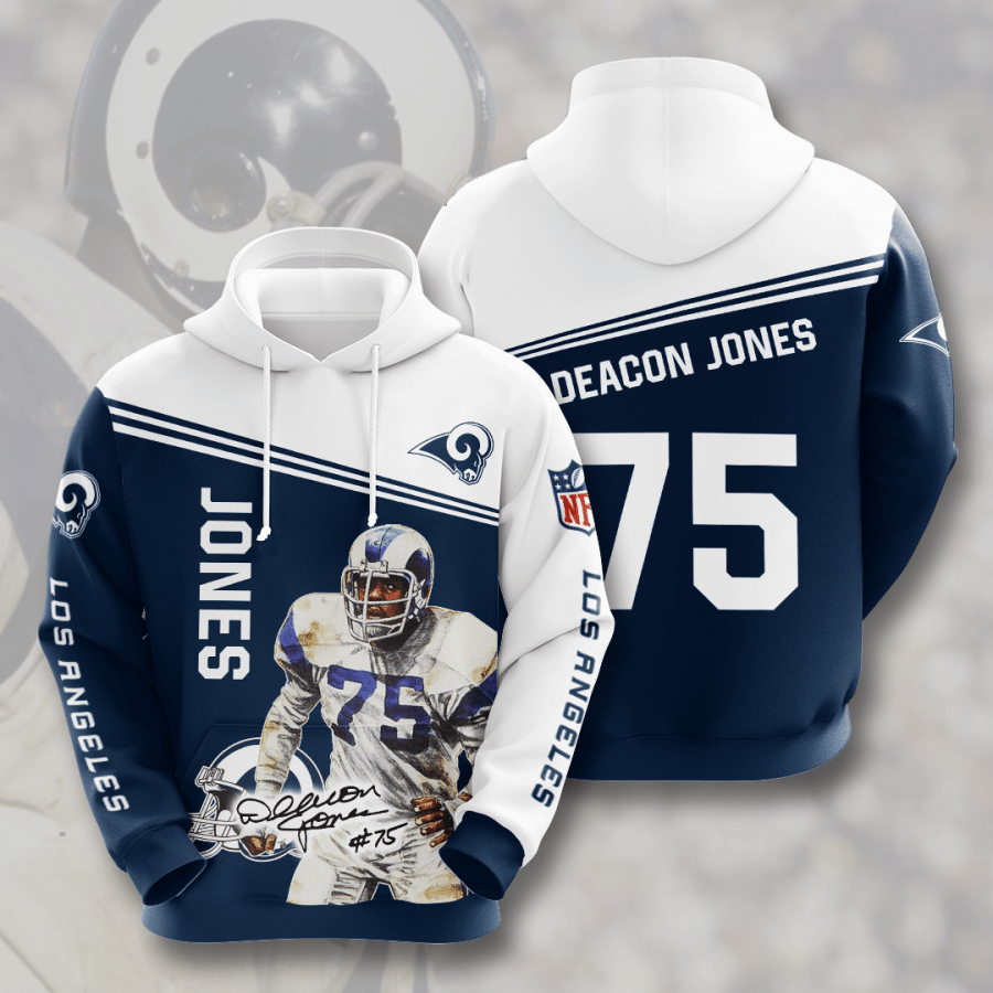 Deacon Jones Los Angeles Rams Los Angeles Rams 3D Hoodie Sweatshirt