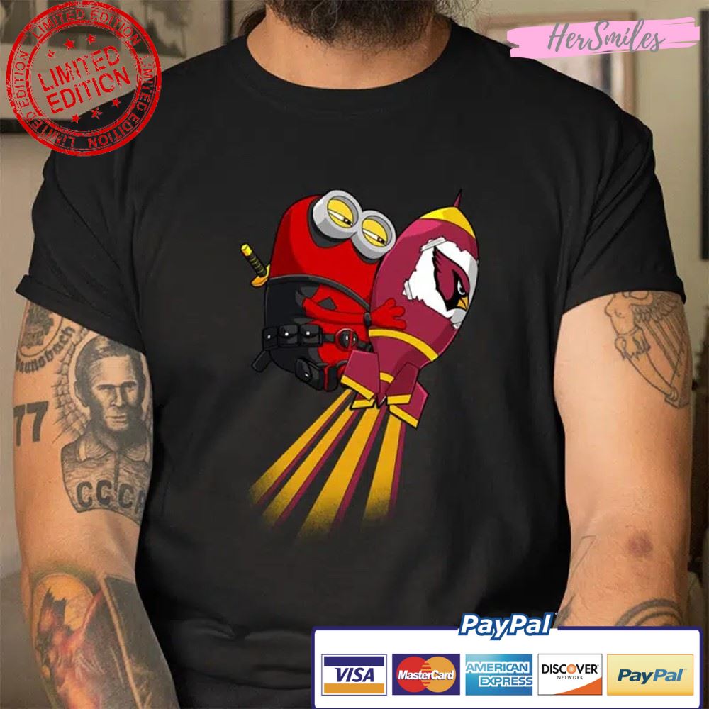 Deadpool Minion Marvel NFL Football Arizona Cardinals T Shirt