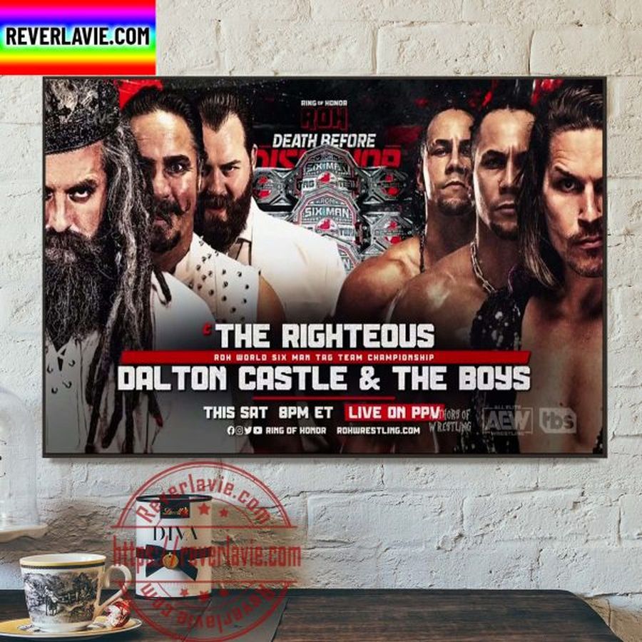 Death Before Dishonor ROH World Six Man Tag Team Championship Home Decor Poster Canvas