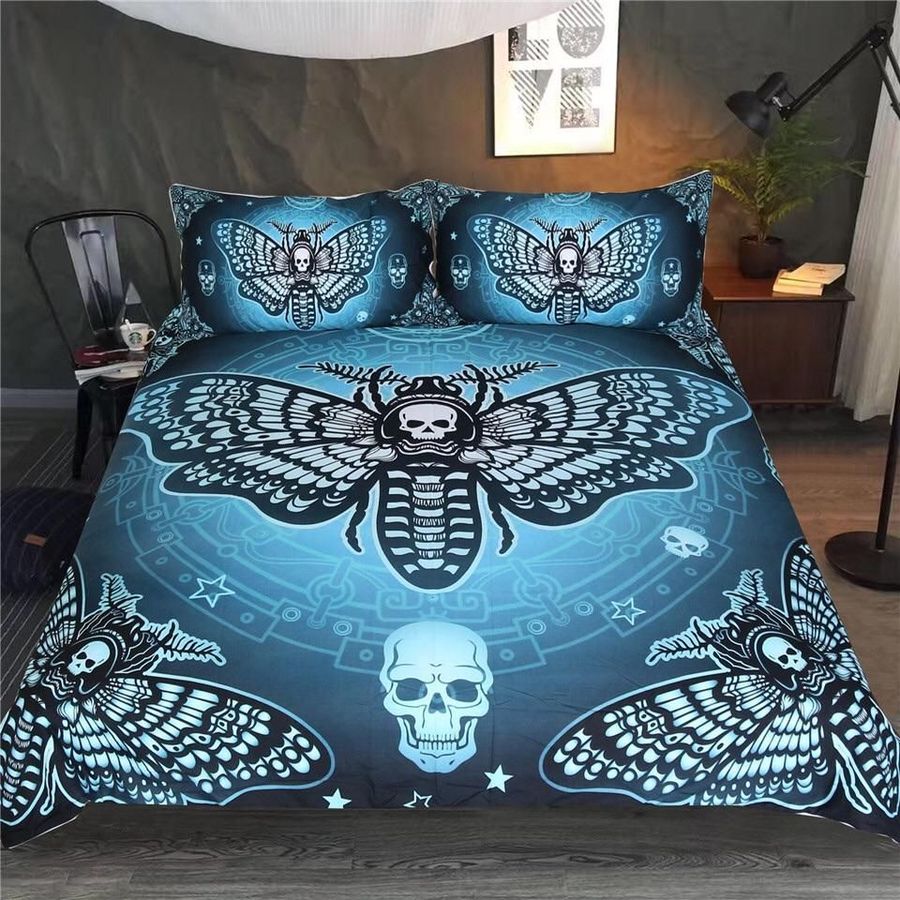 Death Moth Skull Cotton Bedding Sets
