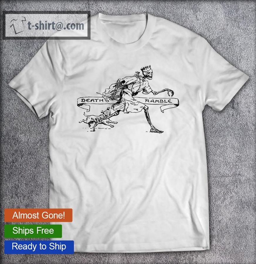 Deaths Ramble – Running Skeleton (Full Image) Halloween Classic T-shirt