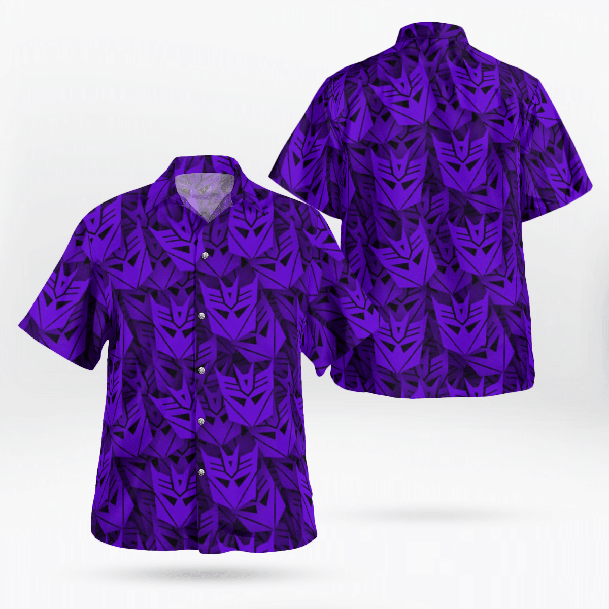 Decepticon Transformer Purple Hawaiian Shirt