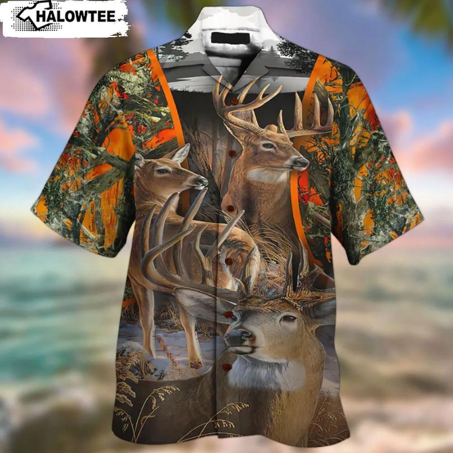 Deer Hunting Hawaiian Shirt AOP Printed S to 5XL Hunting Season Gift for Men