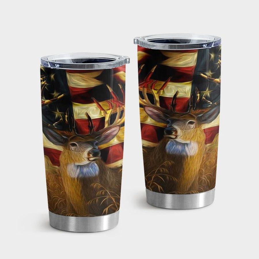  Deer Hunting Tumbler With Lid, American Whitetail Deer Tumbler Tumbler Cup 20oz , Tumbler Cup 30oz, Straight Tumbler 20oz 