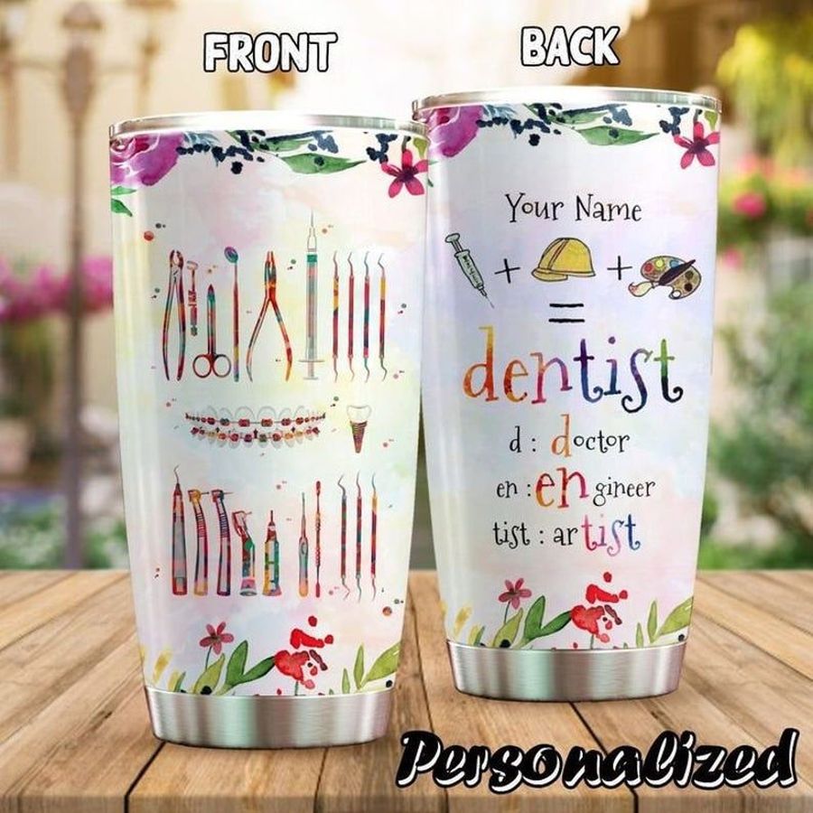 Dentist Colorful Personalized 10 Gift For Lover Day Travel Tumbler