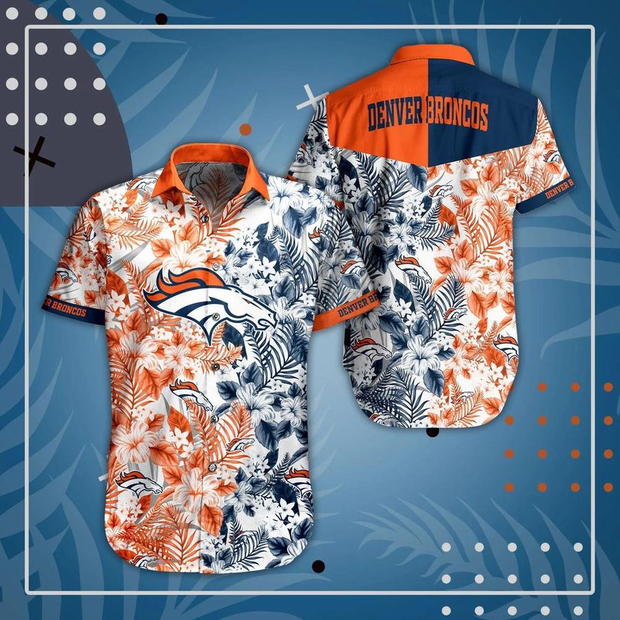 Denver Broncos NFL Beach Shirt Graphic Floral Pattern Print This Summer Hawaiian Shirt And Short – Luzgear