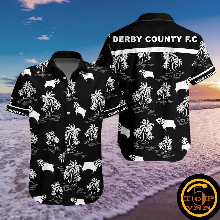 Derby County FC Hawaiian shirt and shorts