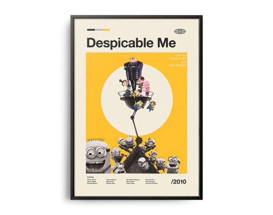 Despicable Me Vintage Inspired Movie Print Retro Movie Poster