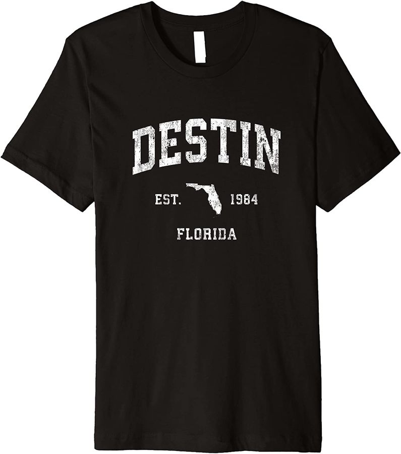 Destin Florida FL Vintage Athletic Sports Design Premium