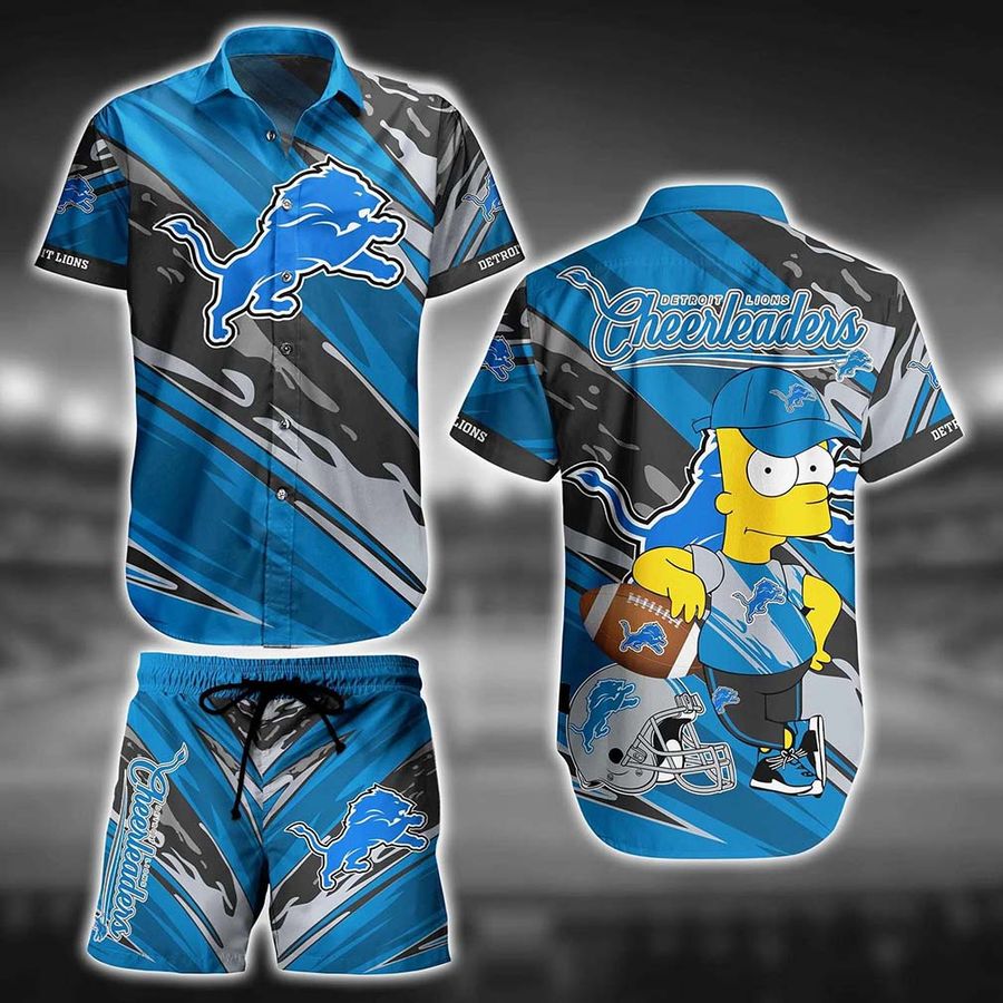 Detroit Lions Football NFL Hawaiian Shirt Bart Simpson Trends Summer Gift For Men Women Fans
