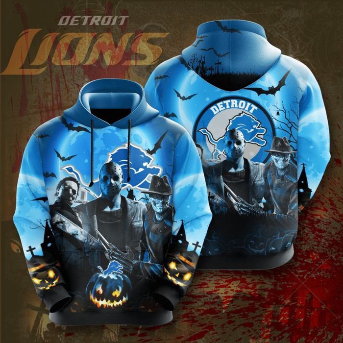 Detroit Lions Hooded Pocket Pullover Sweater Hoodie Gift For Fan