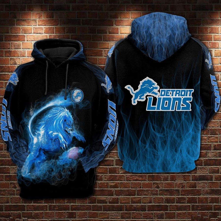 Detroit Lions Nfl Football Lions Smoke 3D Hoodie For Men For Women Detroit Lions All Over Printed Hoodie. Detroit Lions 3D Full Printing Shirt