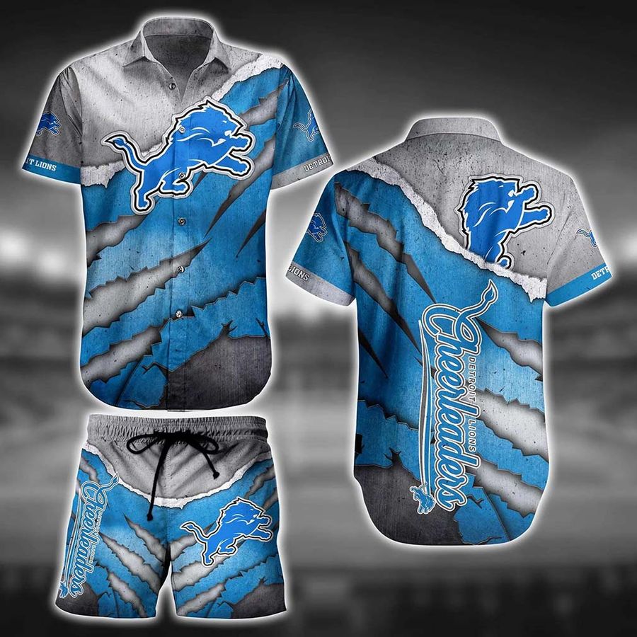 Detroit Lions NFL Hawaiian Shirt And Short Trends Summer Vintage Beach Shirt For Your Loved Ones